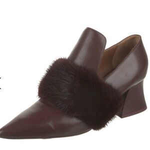 Givenchy Patricia Shoes Burgundy Mink Fur